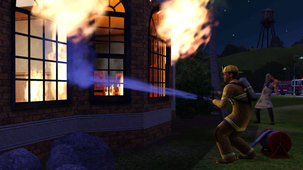 the-sims-3-ambitions-firefighter-house-fire-gameplay-screenshot