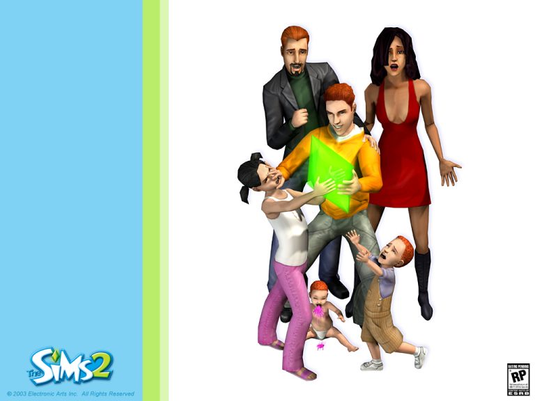 Another The Sims 2 Family Wallpaper