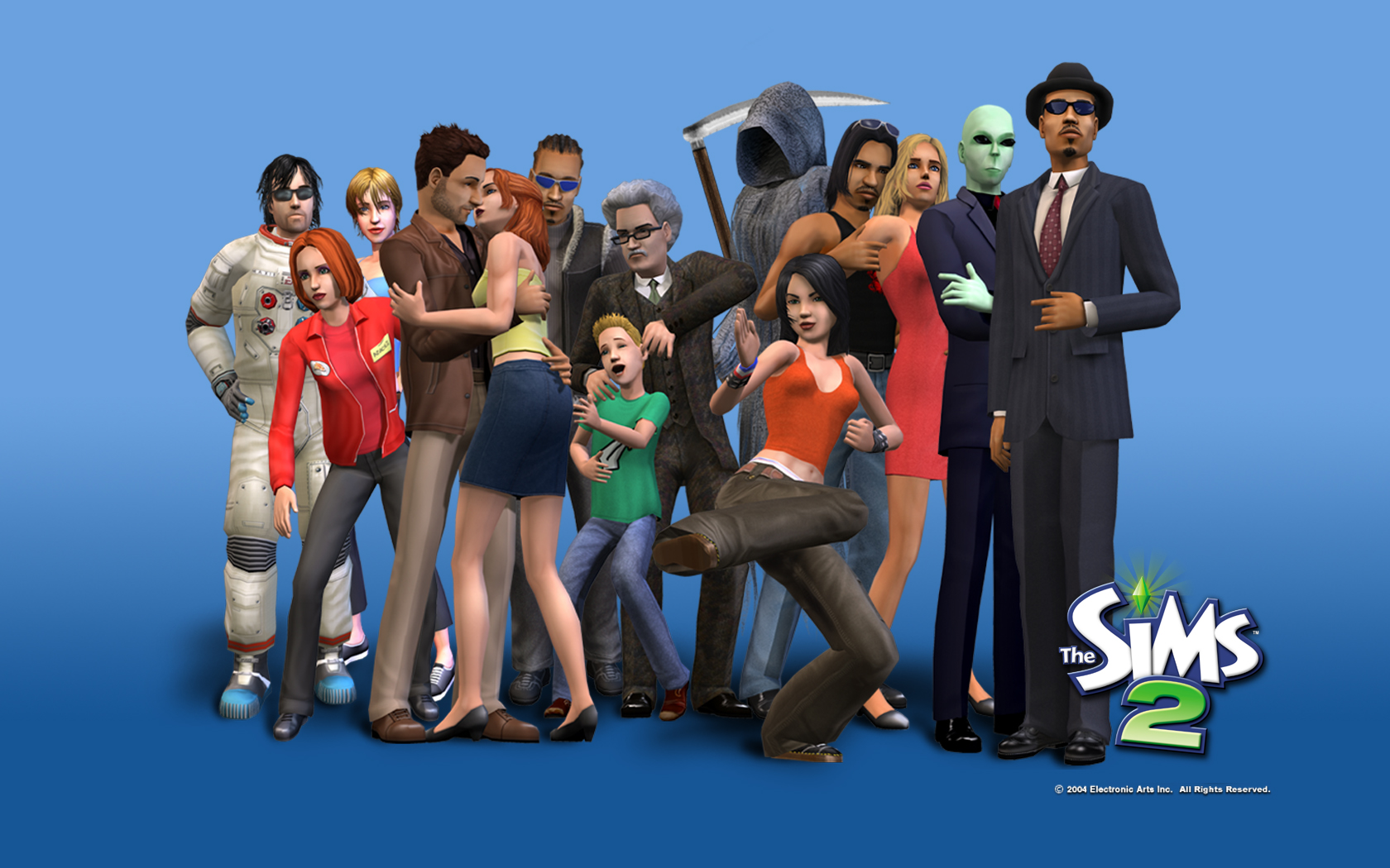 The Sims 2 Group Wallpaper