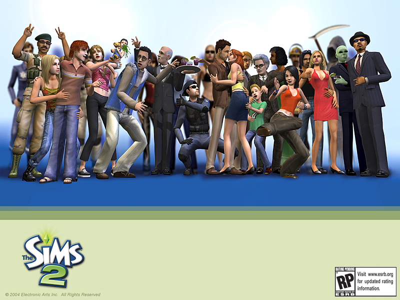 The Sims 2 Group Wallpaper