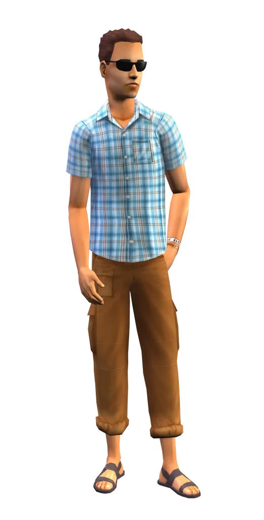 the-sims-2-hm-fashion-mens-blue-plaid-shirt-brown-cargo-pants-render