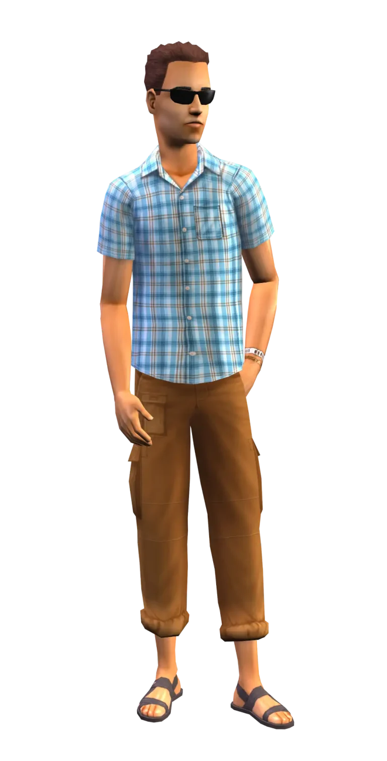 the-sims-2-hm-fashion-mens-blue-plaid-shirt-brown-cargo-pants-render