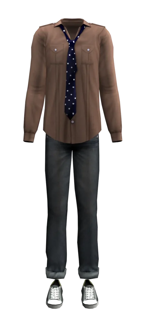 the-sims-2-hm-fashion-mens-brown-shirt-tie-jeans-outfit-render