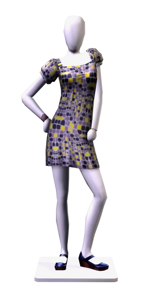 the-sims-2-hm-fashion-purple-yellow-patterned-dress-mannequin-render