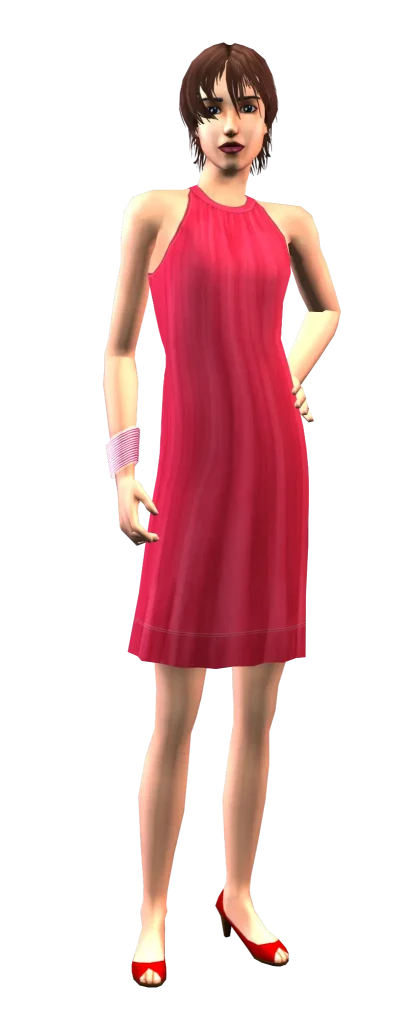 the-sims-2-hm-fashion-red-sleeveless-dress-woman-render
