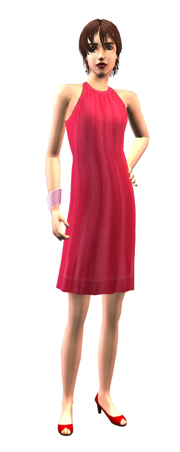 the-sims-2-hm-fashion-red-sleeveless-dress-woman-render
