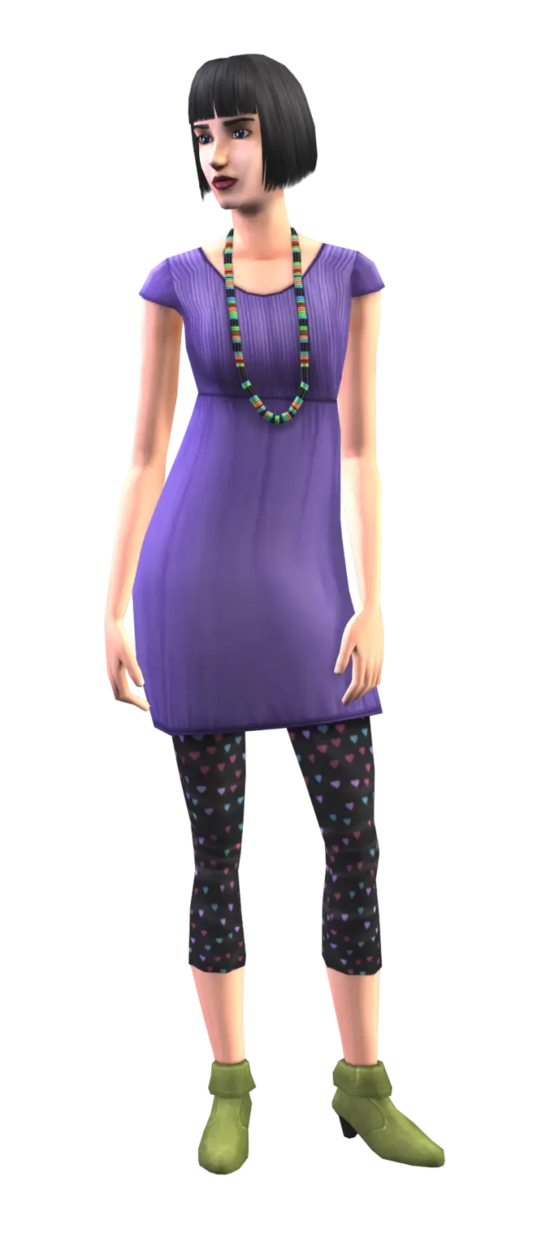 the-sims-2-hm-fashion-woman-purple-dress-heart-leggings-render