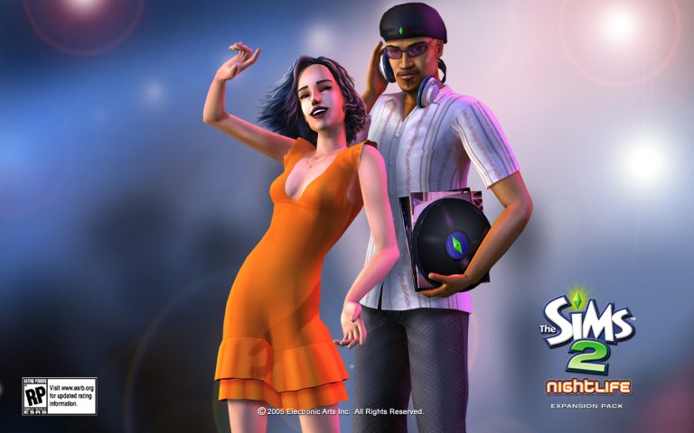 The Sims 2 Nightlife DJ & Dancer Wallpaper