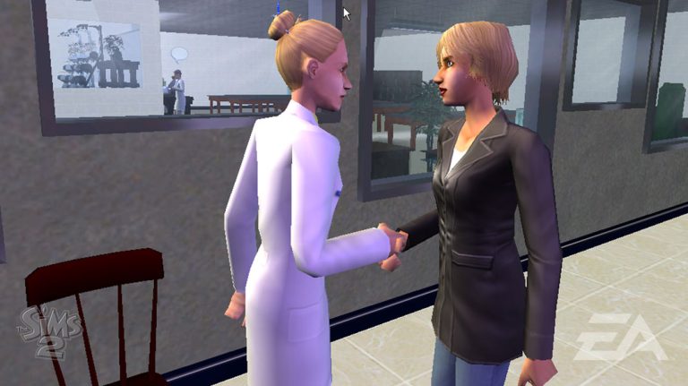 the-sims-2-psp-corporate-handshake-conversation-screenshot