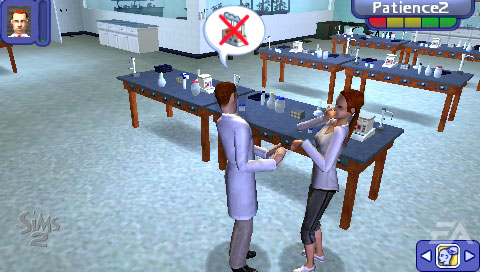 the-sims-2-psp-science-lab-conversation-minigame-screenshot