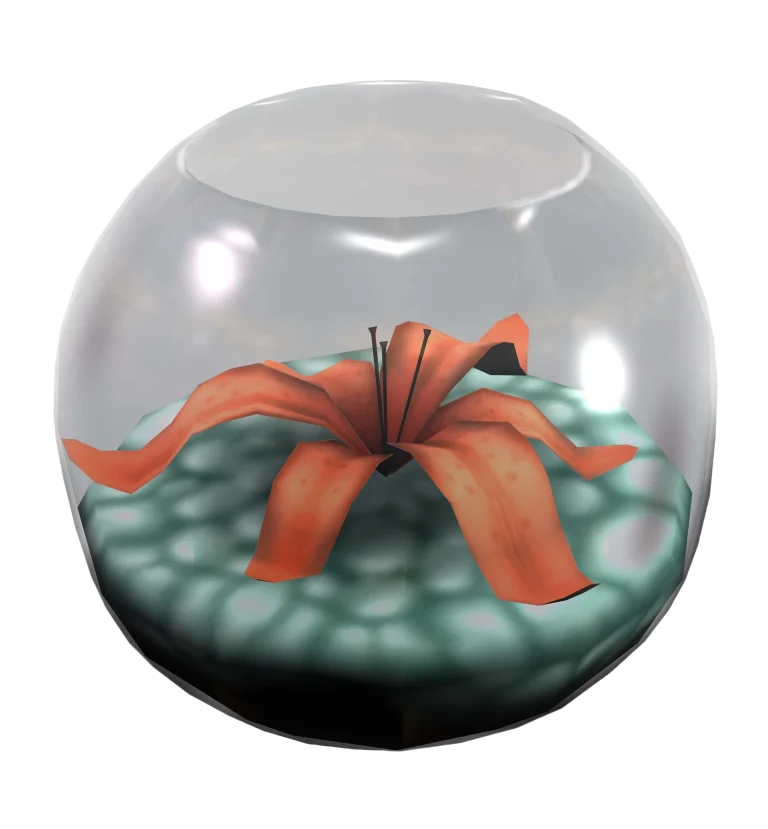 the-sims-2-celebration-render-glass-bowl-with-orange-ribbon-decoration
