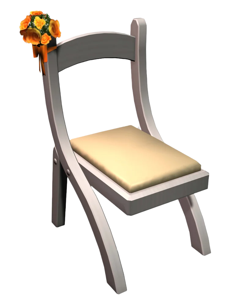 the-sims-2-celebration-render-gray-wedding-chair-with-orange-flowers