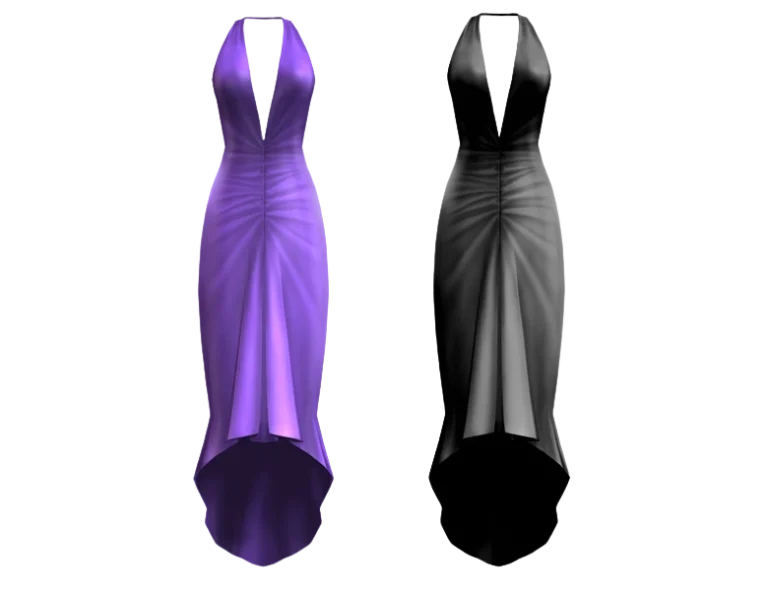 the-sims-2-glamour-life-stuff-render-purple-and-black-evening-dress-variants