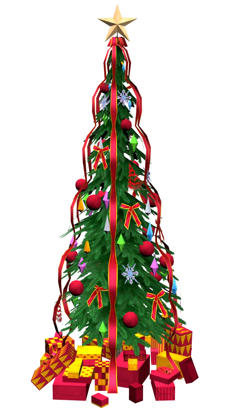 the-sims-2-happy-holiday-stuff-render-decorated-christmas-tree-with-red-ribbons