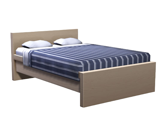the-sims-2-ikea-home-stuff-render-light-wood-double-bed-with-blue-striped-duvet