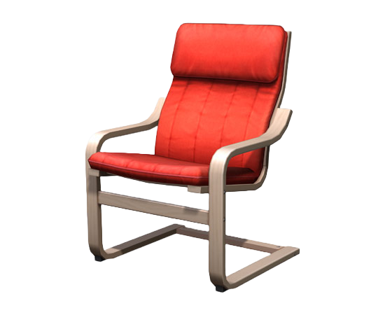 the-sims-2-ikea-home-stuff-render-red-bentwood-lounge-chair