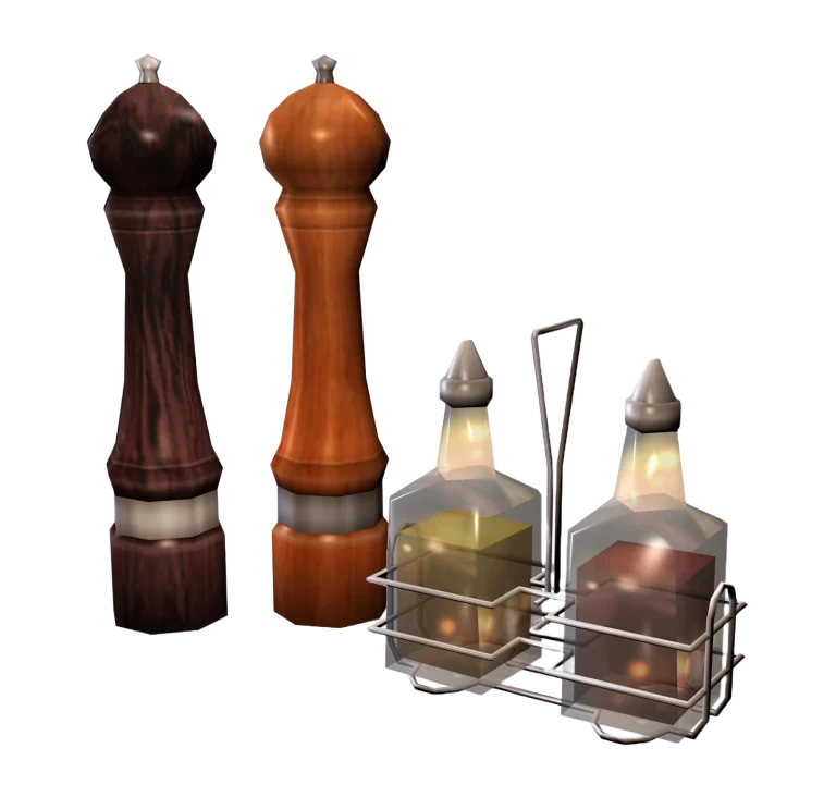 the-sims-2-kitchen-and-bath-interior-design-render-salt-pepper-mills-and-oil-bottles-set