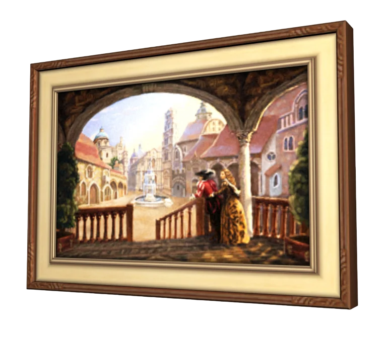 the-sims-2-kitchen-and-bath-interior-design-render-venetian-canal-painting