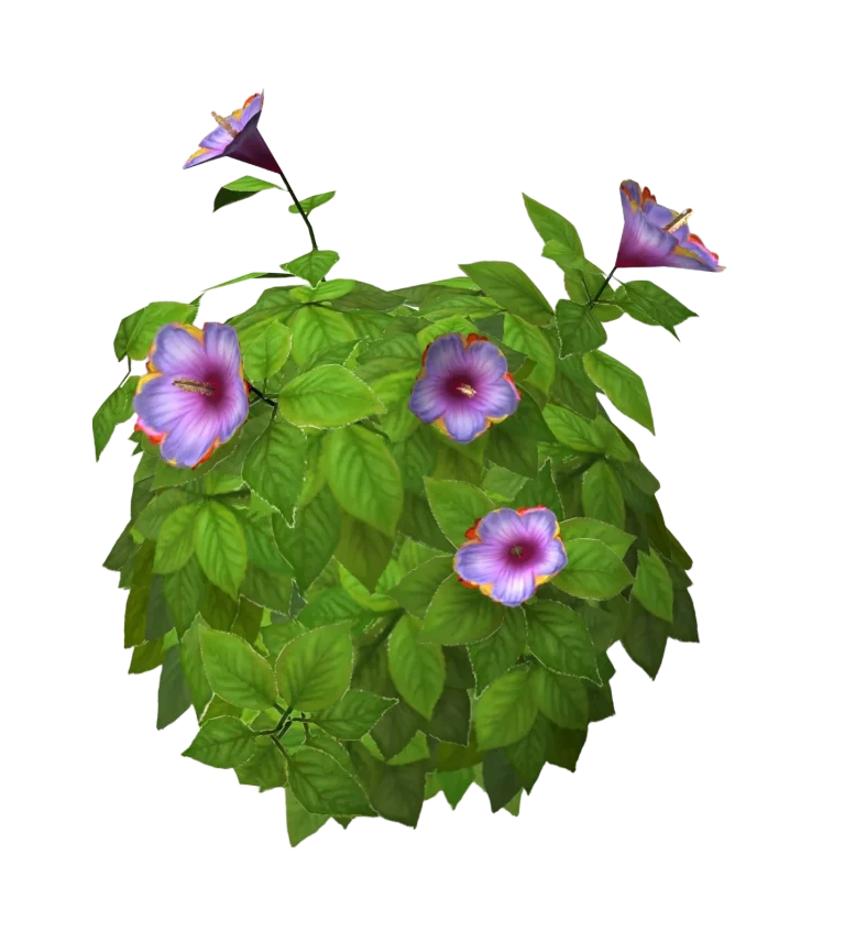 the-sims-2-mansion-and-garden-stuff-render-purple-morning-glory-shrub