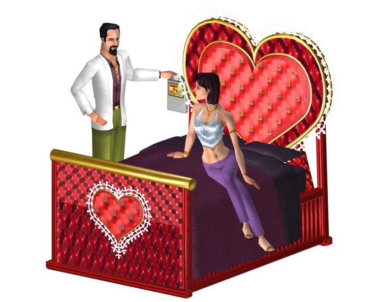 the-sims-livin-large-render-heart-shaped-vibrating-bed-scene