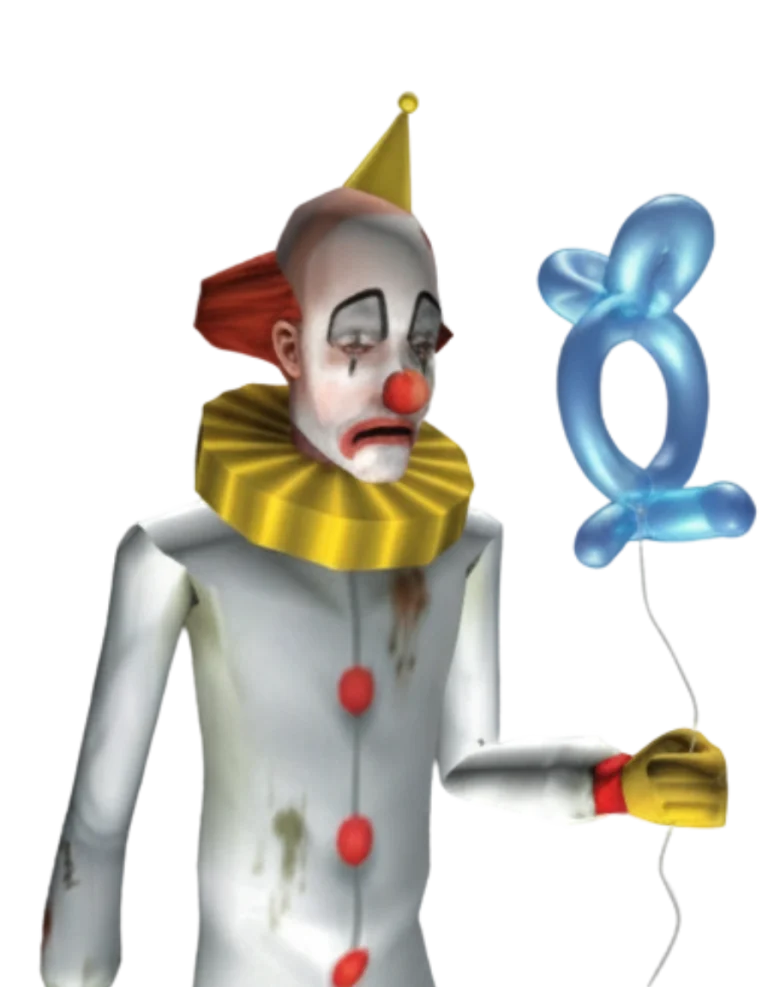 the-sims-livin-large-render-tragic-clown-with-blue-balloon-dog